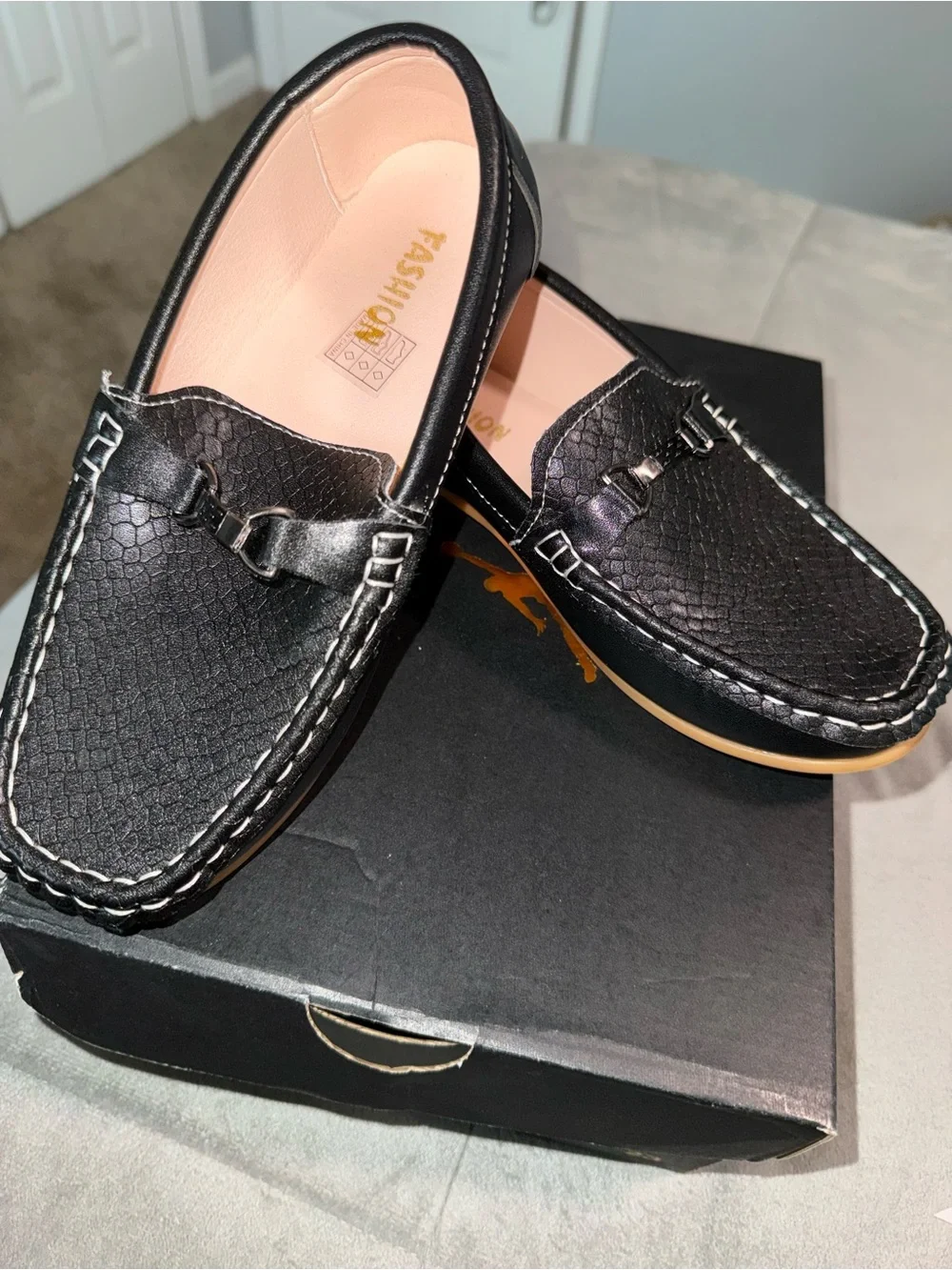 Black Kids Loafers